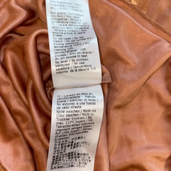 Patrizia Pepe Metallic Rose Gold Skirt - Picture 7 of 8